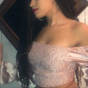 Blush Pink Satin Top